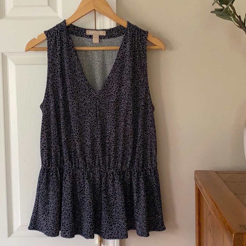 Banana Republic Blue and White Polka Dot Top
